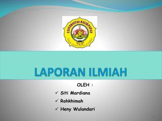 laporan ilmiah