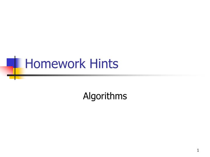 homework hints