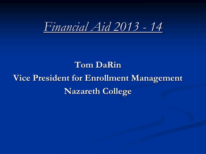 financial aid 2013 14