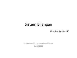 sistem bilangan