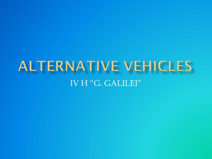 alternative vehicles