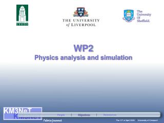 WP2 Physics analysis and simulation