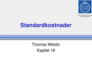 standardkostnader
