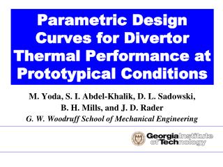 Parametric Design Curves for Divertor Thermal Performance at Prototypical Conditions