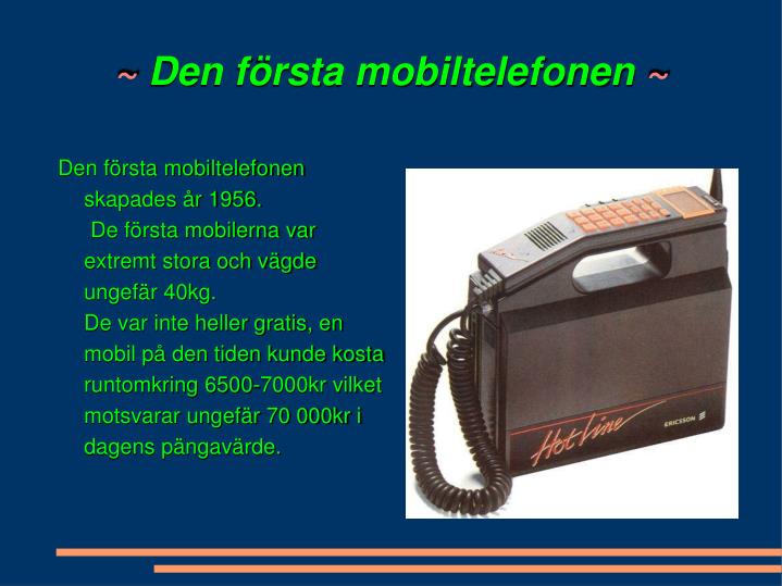 den f rsta mobiltelefonen