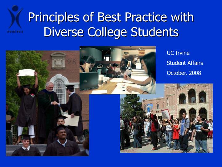 principles of best practice with diverse college students