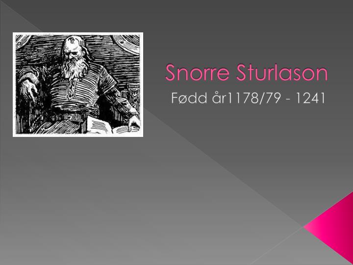 snorre sturlason