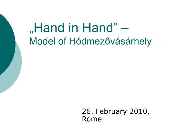 hand in hand model of h dmez v s rhely