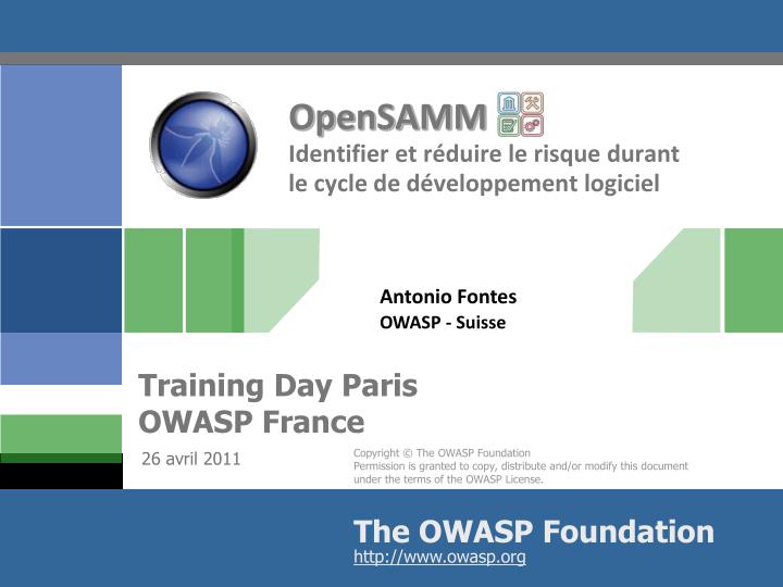 opensamm identifier et r duire le risque durant le cycle de d veloppement logiciel