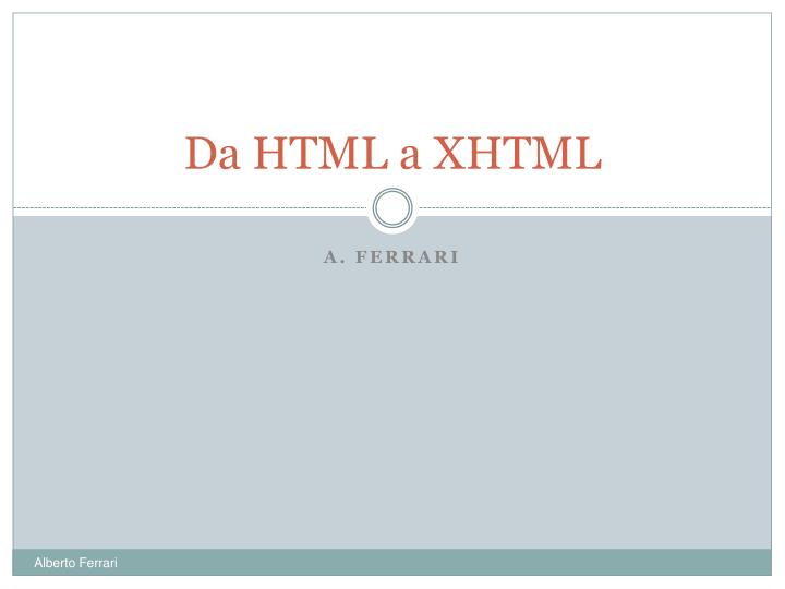 da html a xhtml