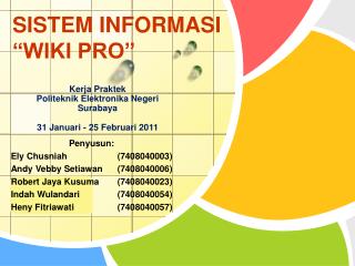 sistem informasi wiki pro