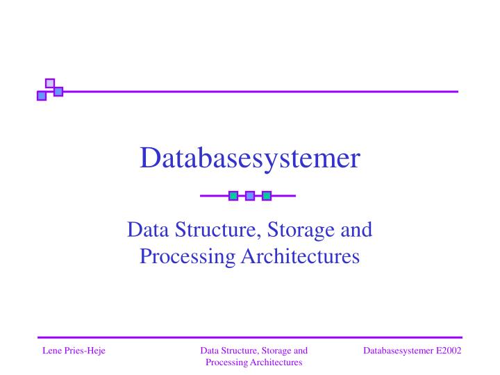 databasesystemer