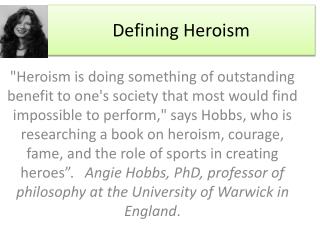Defining Heroism
