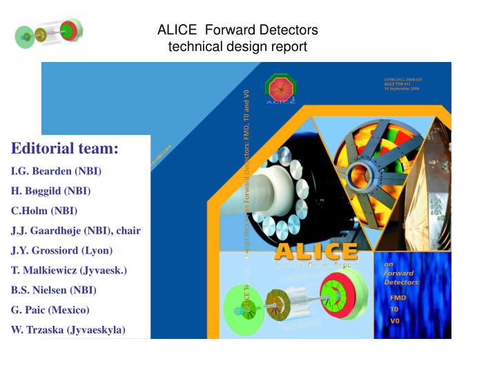 alice forward detectors technical design report
