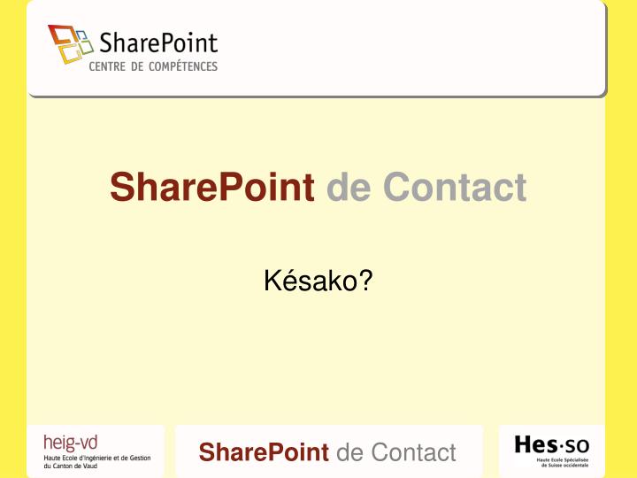 sharepoint de contact