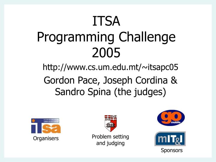 itsa programming challenge 2005