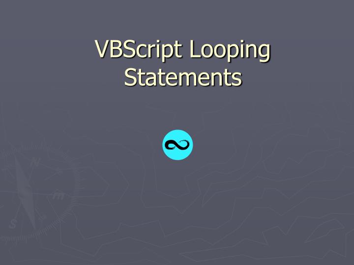 vbscript looping statements
