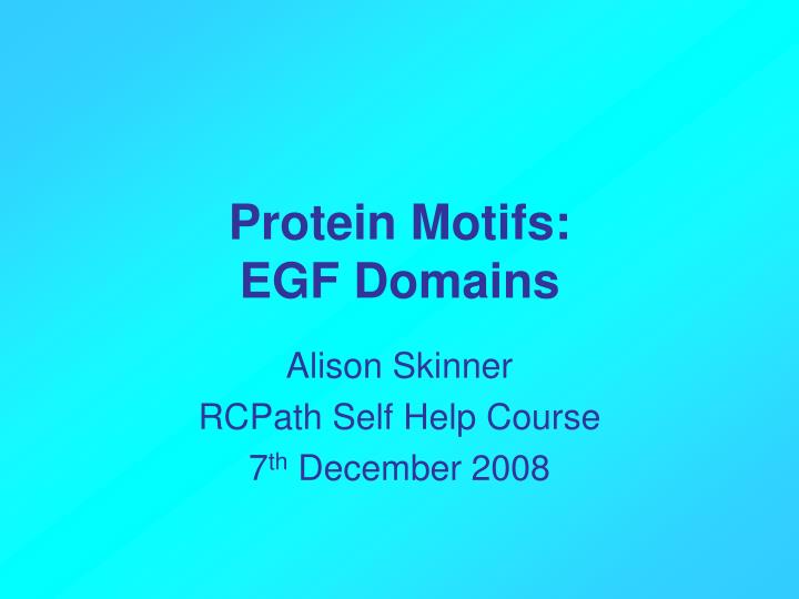 protein motifs egf domains