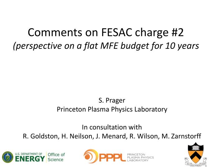 comments on fesac charge 2 perspective on a flat mfe budget for 10 years