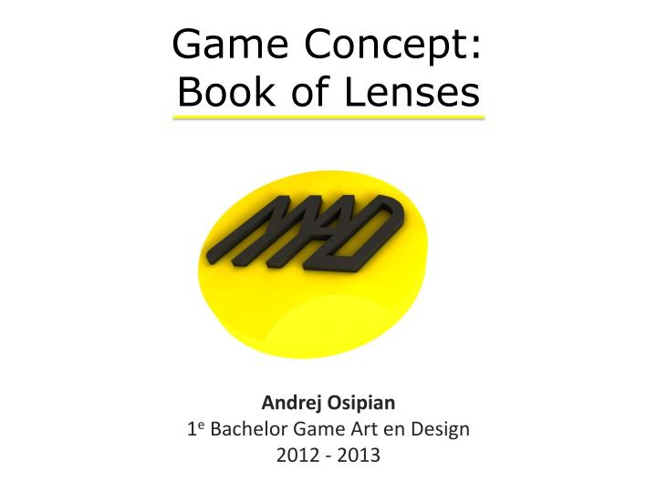 game concept book of lenses