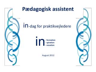 p dagogisk assistent
