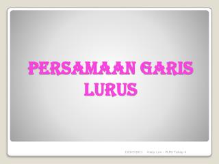persamaan garis lurus