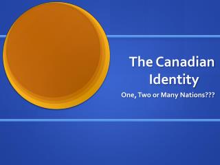The Canadian Identity