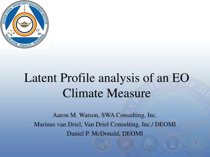 latent profile analysis of an eo climate measure