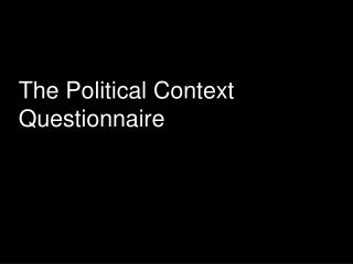 The Political Context Questionnaire