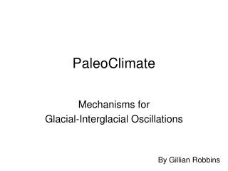 PaleoClimate