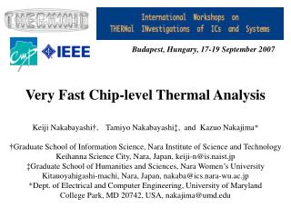 Very Fast Chip-level Thermal Analysis