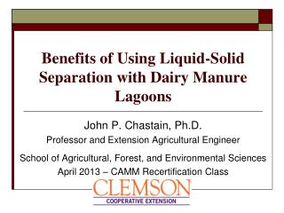 Benefits of Using Liquid-Solid Separation with Dairy Manure Lagoons