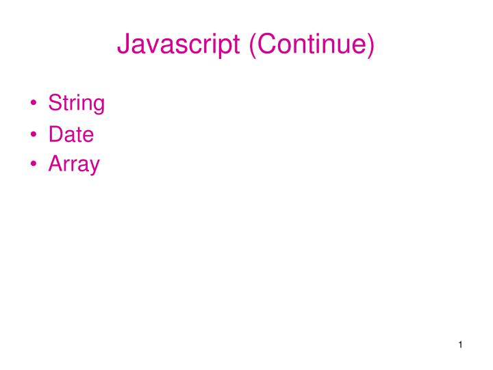 javascript continue