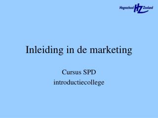 inleiding in de marketing