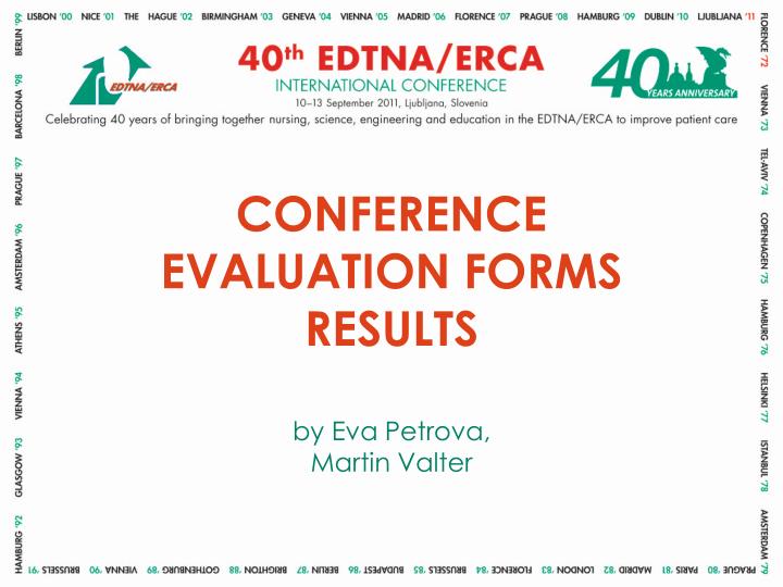 conference evaluation forms results