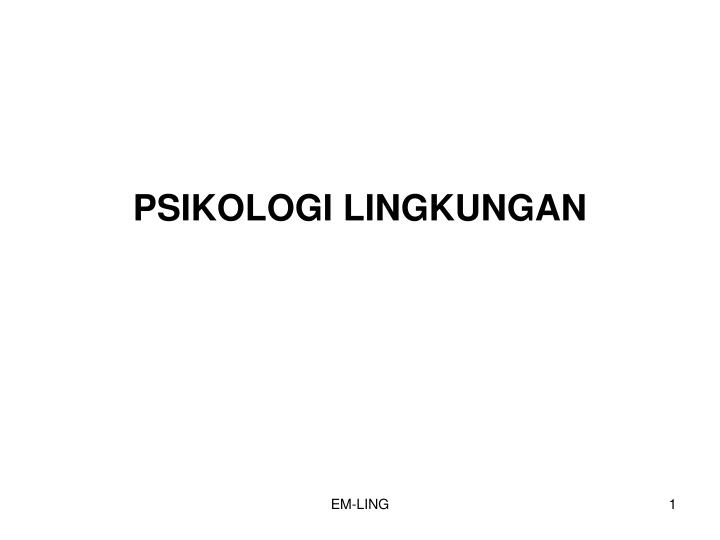 psikologi lingkungan