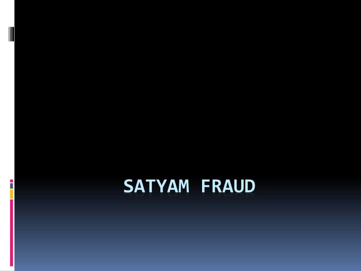satyam fraud