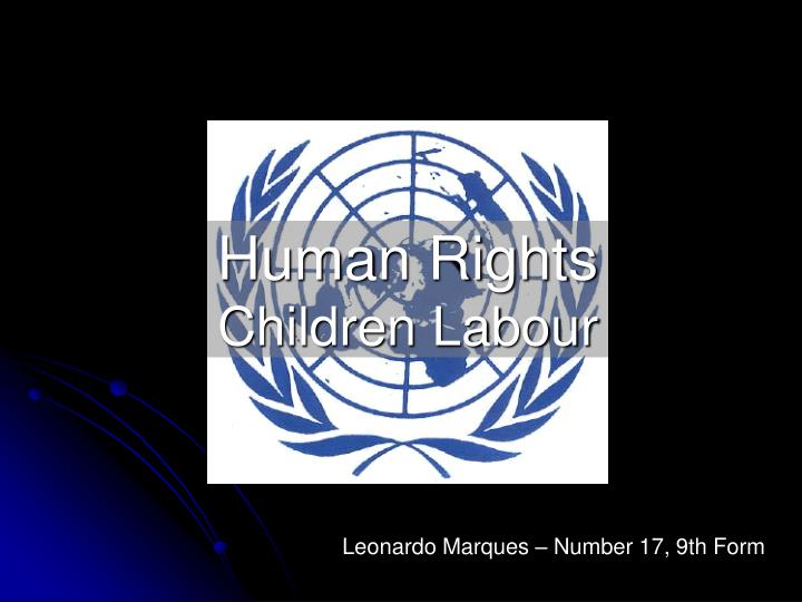 human rights children labour