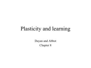 Plasticity and learning