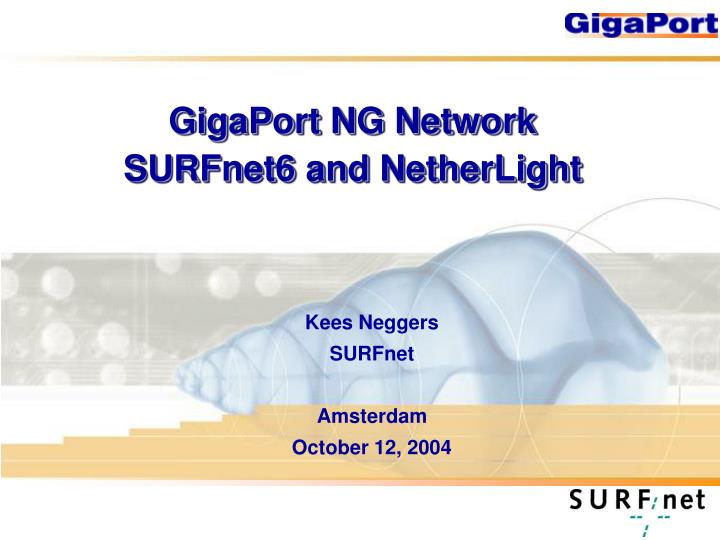gigaport ng network surfnet6 and netherlight