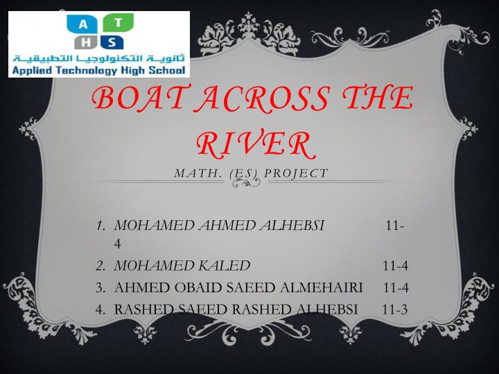boat across the river math es project
