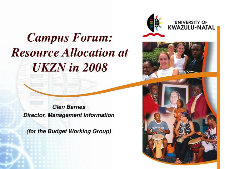 campus forum resource allocation at ukzn in 2008