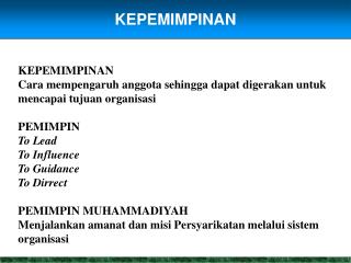 kepemimpinan