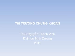 th tr ng ch ng kho n