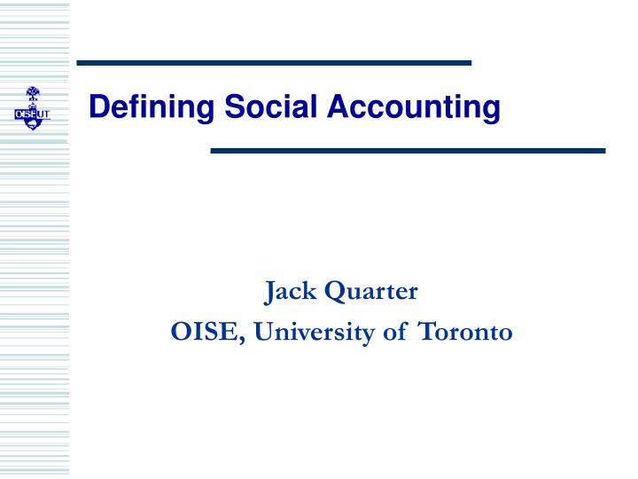 defining social accounting