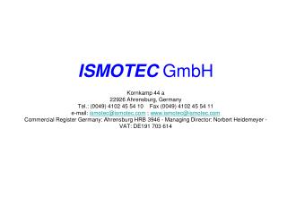 ISMOTEC Structure of Employees