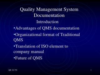 Quality Management System Documentation