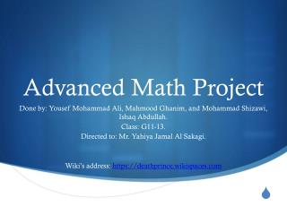 Advanced Math Project