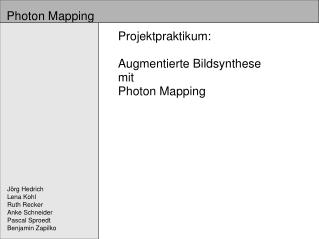 photon mapping