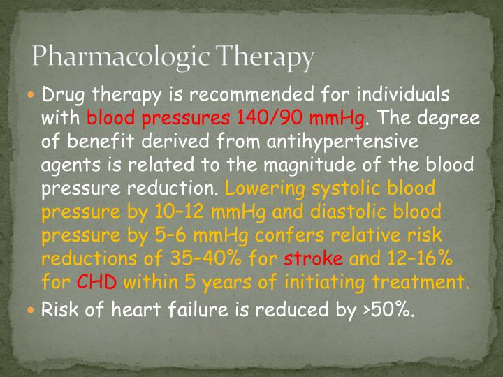 pharmacologic therapy